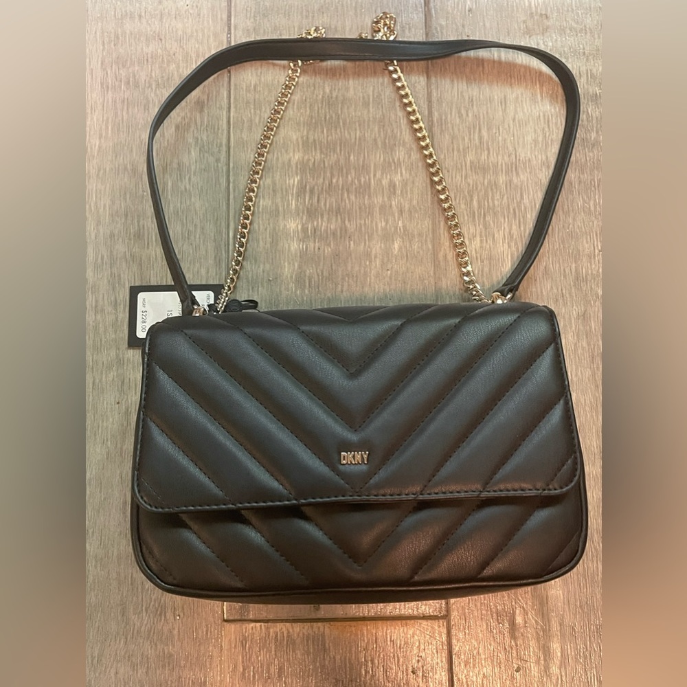 DKNY Veronica Large Shoulder Bag in Black